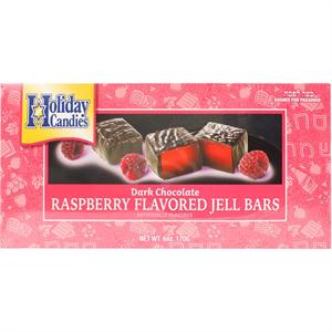 Holiday Candies Dark Chocolate Raspberry Flavored Jelly Bars 6oz.