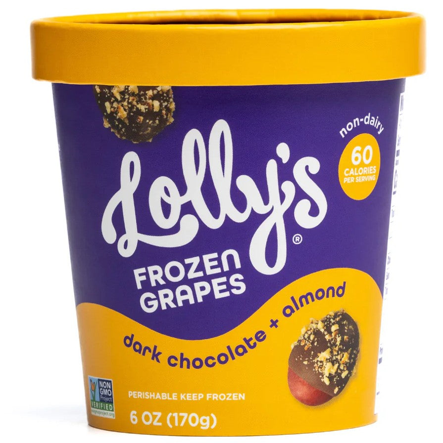 Lolly's Frozen Grapes Dark Chocolate+Almond 6oz.