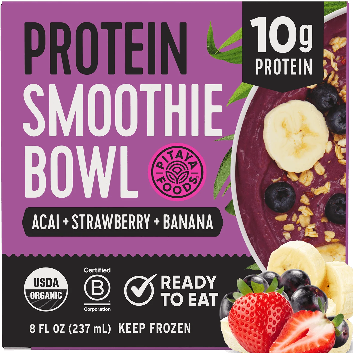 Pitaya Foods Protein Smoothie Bowl Acai Banana 8oz.