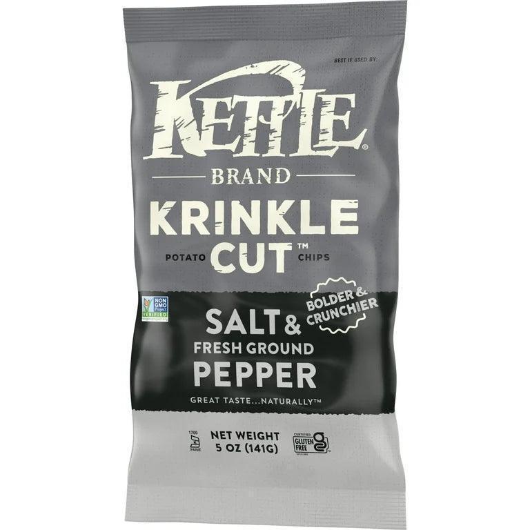 Kettle Chips Krinkle Cut Salt & Pepper 5oz.
