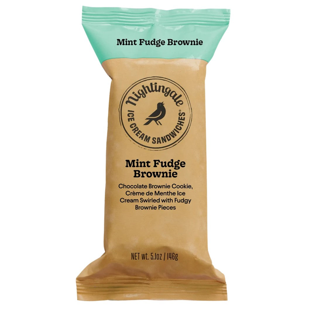 Nightingale Ice Cream Sandwich Mint Fudge Brownie 5.3oz.
