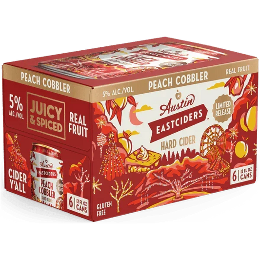 Austin East Peach Cobbler Cider 12oz. Can