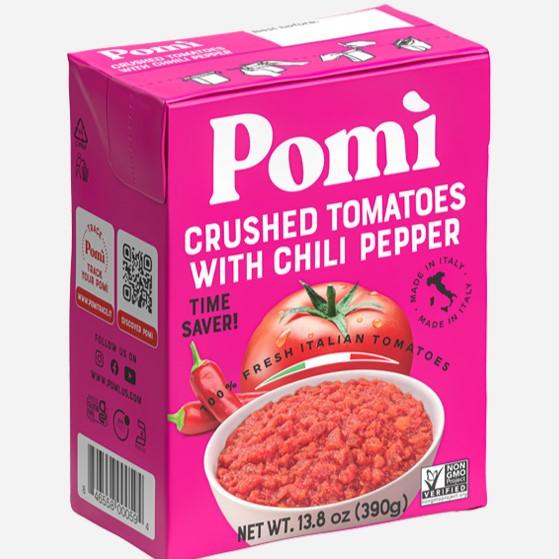 Pomi Crushed Tomatoes with Chili Pepper 13.8oz.