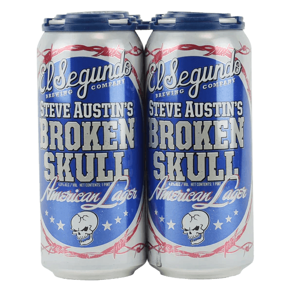 El Segundo Steve Austin's Broken Skull American Lager 16oz. Can - East Side Grocery
