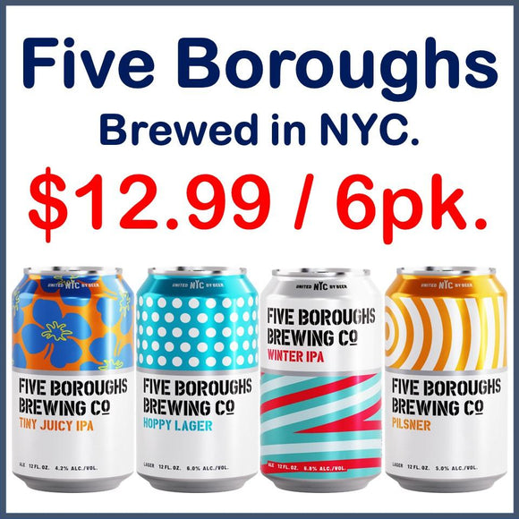 Five Boroughs Beer 6 Pack Special - East Side Grocery