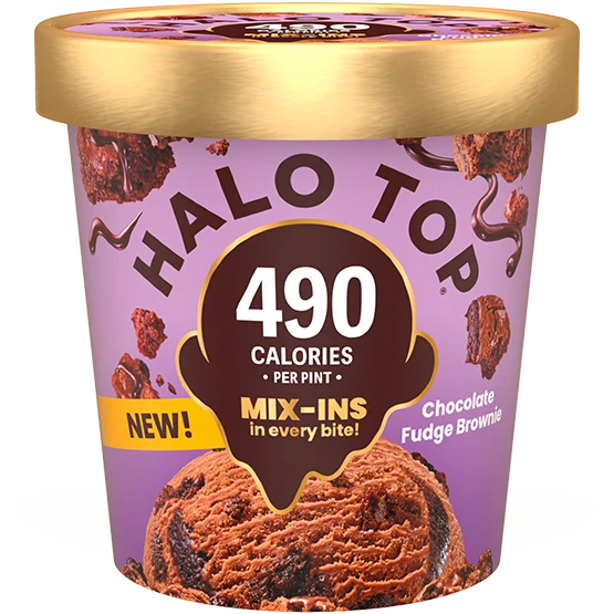 Halo Top MIX-INS Chocolate Fudge Brownie 16oz.