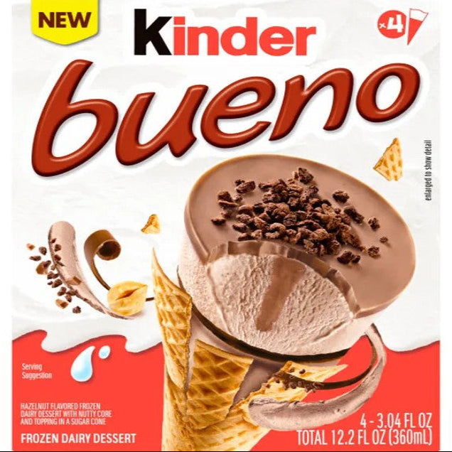 Kinder Bueno Frozen Dessert Cones 4-pack East Side Grocery Kinder Bueno Frozen Dessert Cones 4-pack East Side Grocery