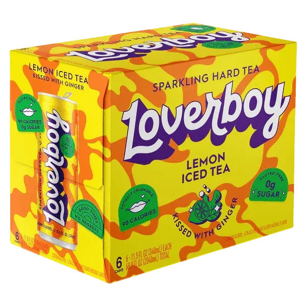Loverboy Hard Tea Lemon Iced Tea 12oz. Can