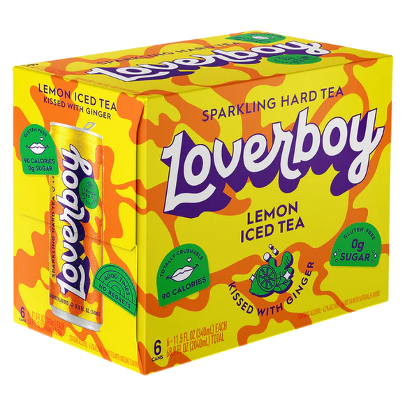 Loverboy Hard Tea Lemon Iced Tea 12oz. Can