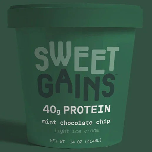 Sweet Gains Mint Chocolate Chip Ice Cream 14oz.