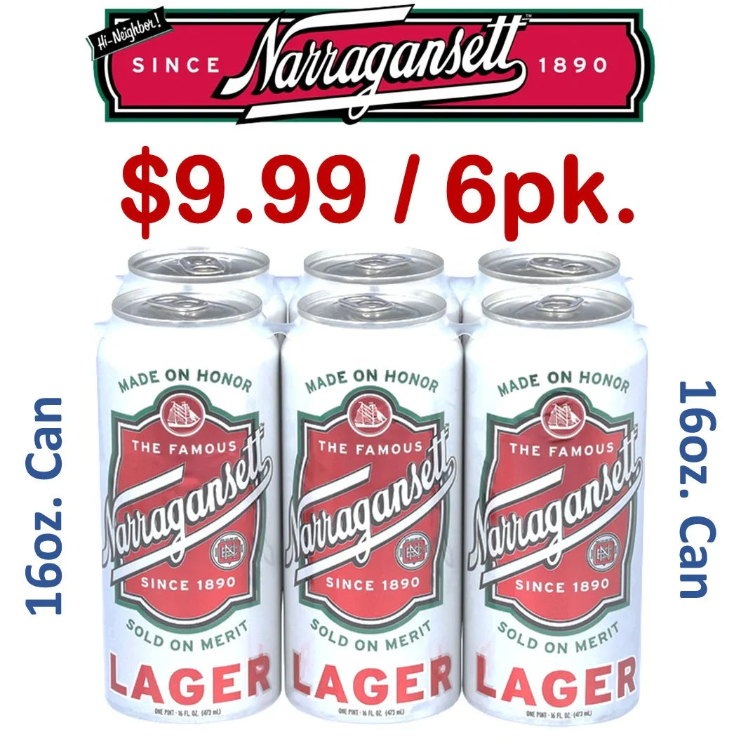 Narragansett 16oz. Can 6-Pack Special