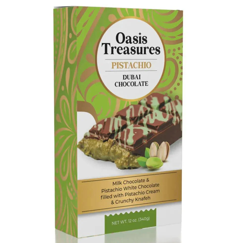 Oasis Treasures Pistachio Dubai Chocolate 2.6oz.