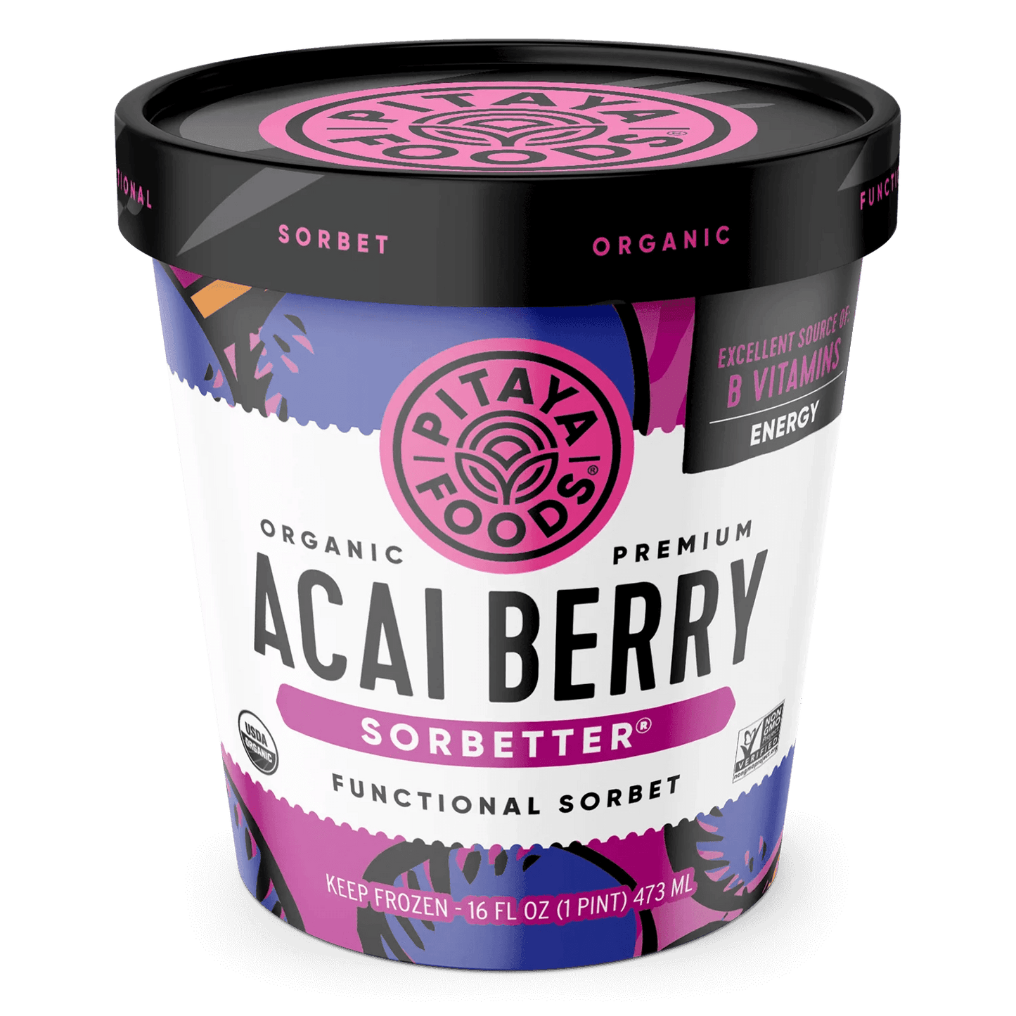 Pitaya Foods Acai Berry Sorbetter Pint - East Side Grocery