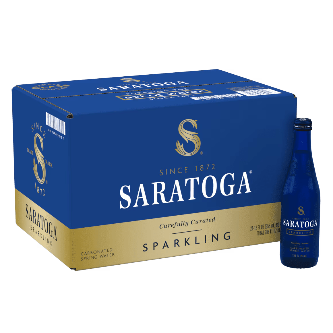 Saratoga Sparkling Water 12oz. Glass Bottle