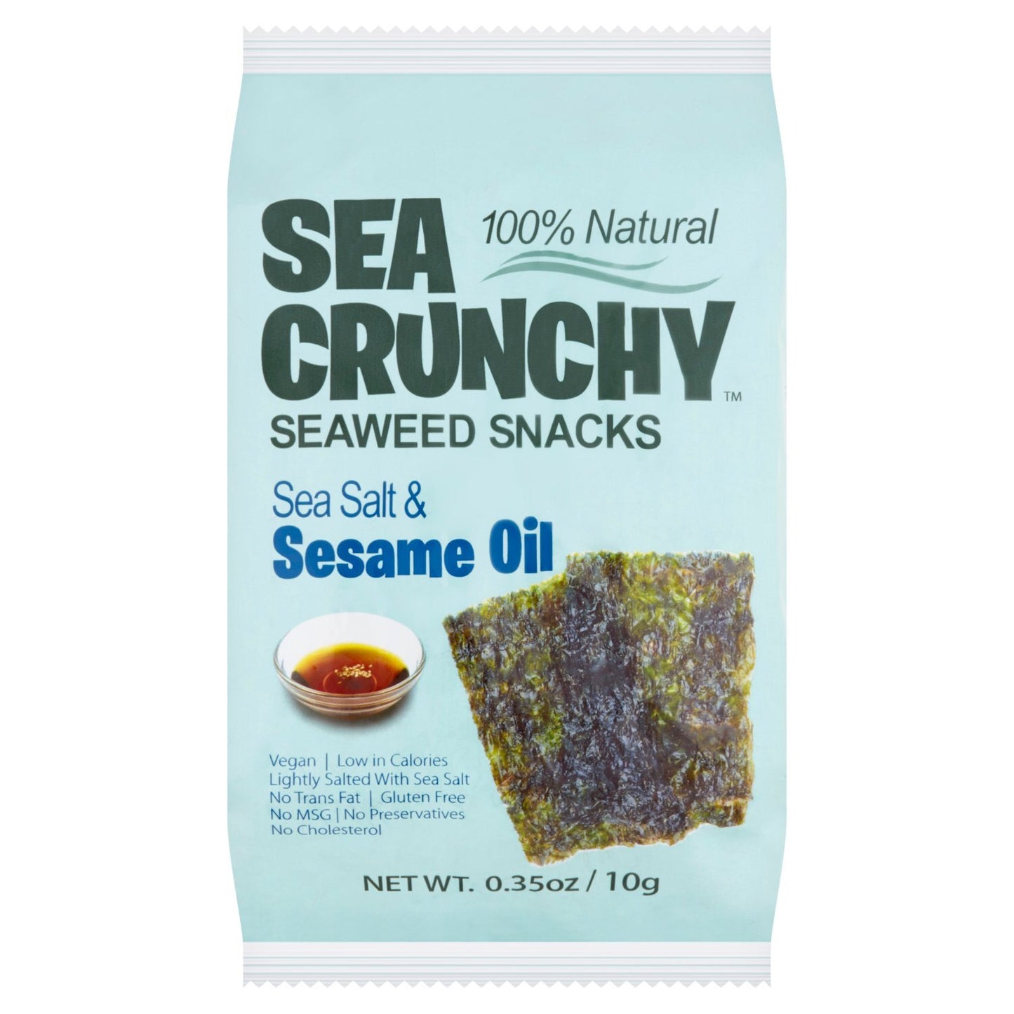 Sea Crunchy Seaweed Snacks Sea Salt & Sesame Oil 0.35oz.