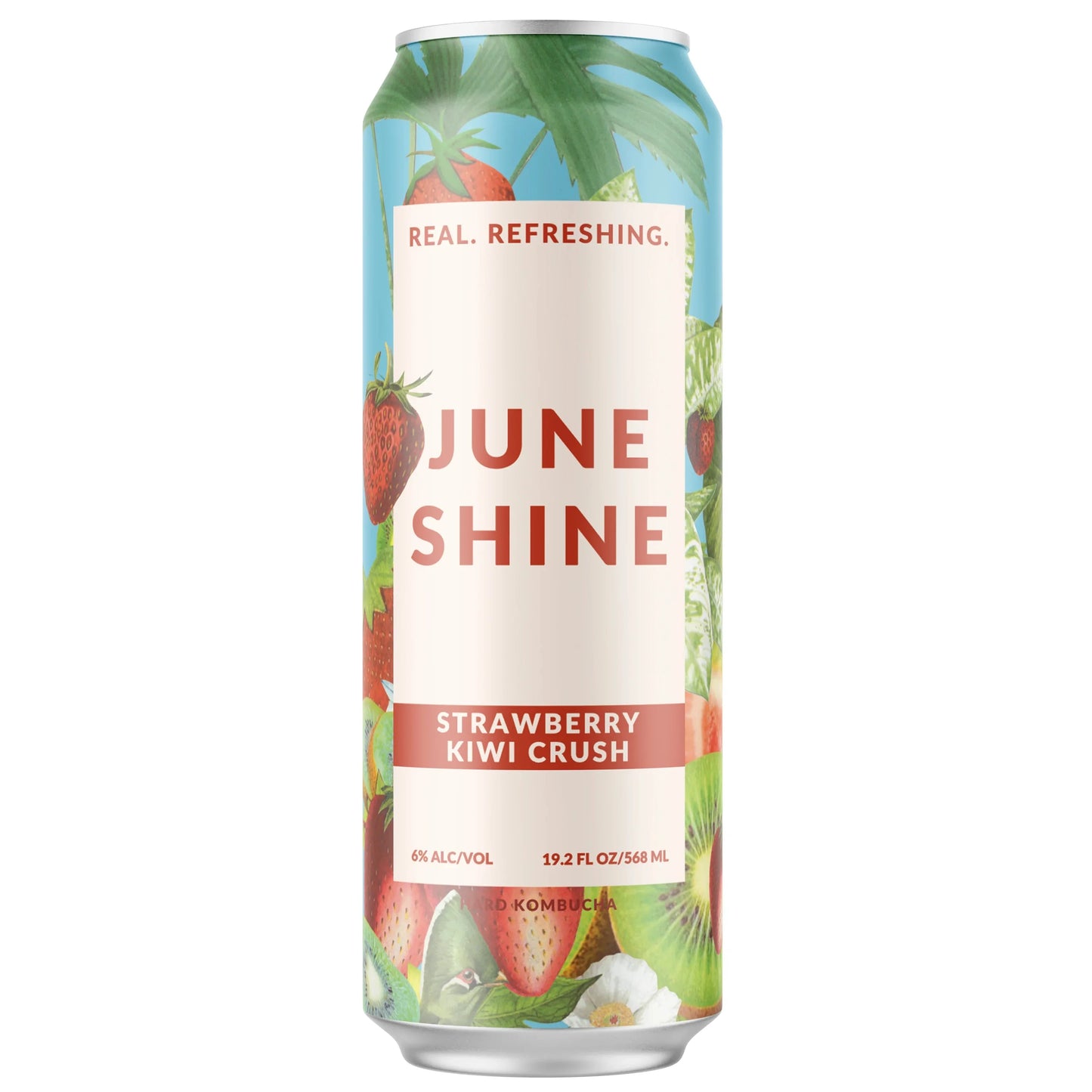 Juneshine Hard Kombucha Strawberry Kiwi Crush 19oz. Can