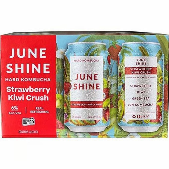 Juneshine Hard Kombucha Strawberry Kiwi Crush 12oz. Can