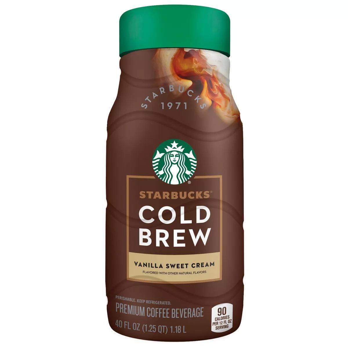 Starbucks Cold Brew Coffee Vanilla Sweet Cream 40oz. - East Side Grocery