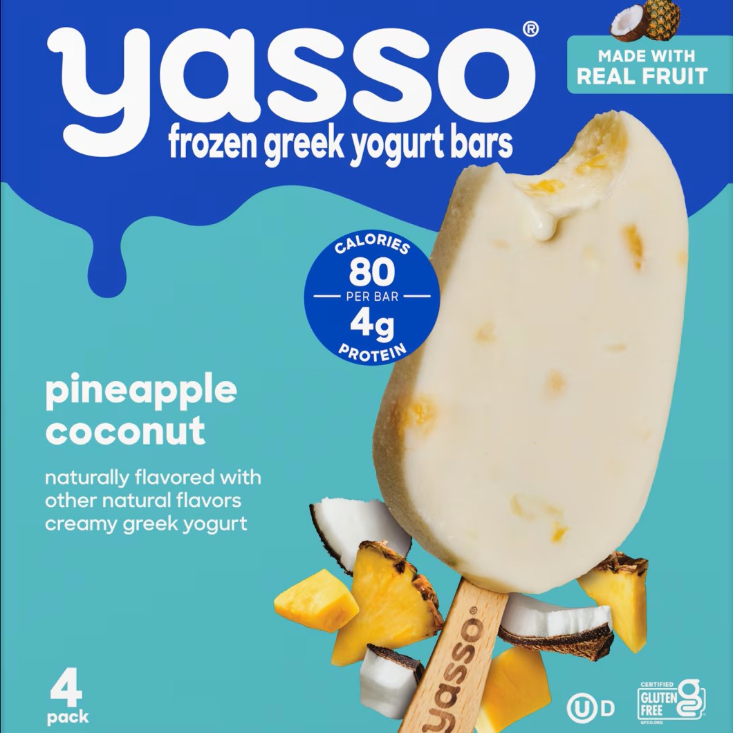 Yasso Frozen Greek Yogurt Bar Pineapple Coconut