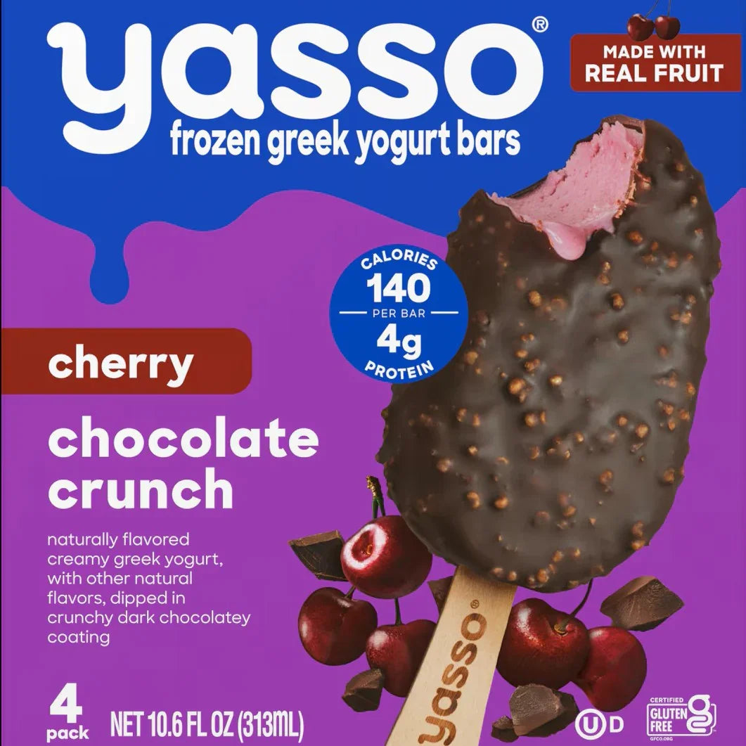 Yasso Frozen Greek Yogurt Bar Cherry Chocolate Crunch