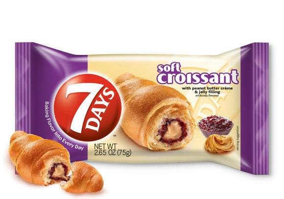 7 Days Soft Croissant Peanut Butter & Jelly - East Side Grocery