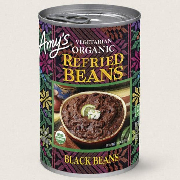 Amy's Organic Vegetarian Refried Beans Black Beans 15oz. - East Side Grocery
