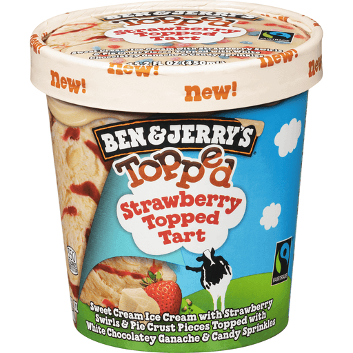Ben & Jerry's Ice Cream Strawberry Topped Tart 16oz. - East Side Grocery