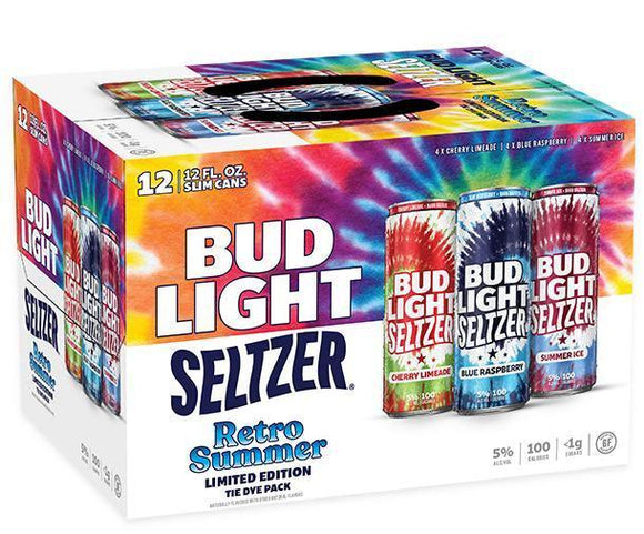 Bud light Hard Seltzer Retro Tie Dye Variety Pack 12oz. Can - East Side Grocery
