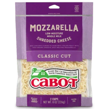 Cabot Cheese Shredded Mozzarella 8oz. - East Side Grocery