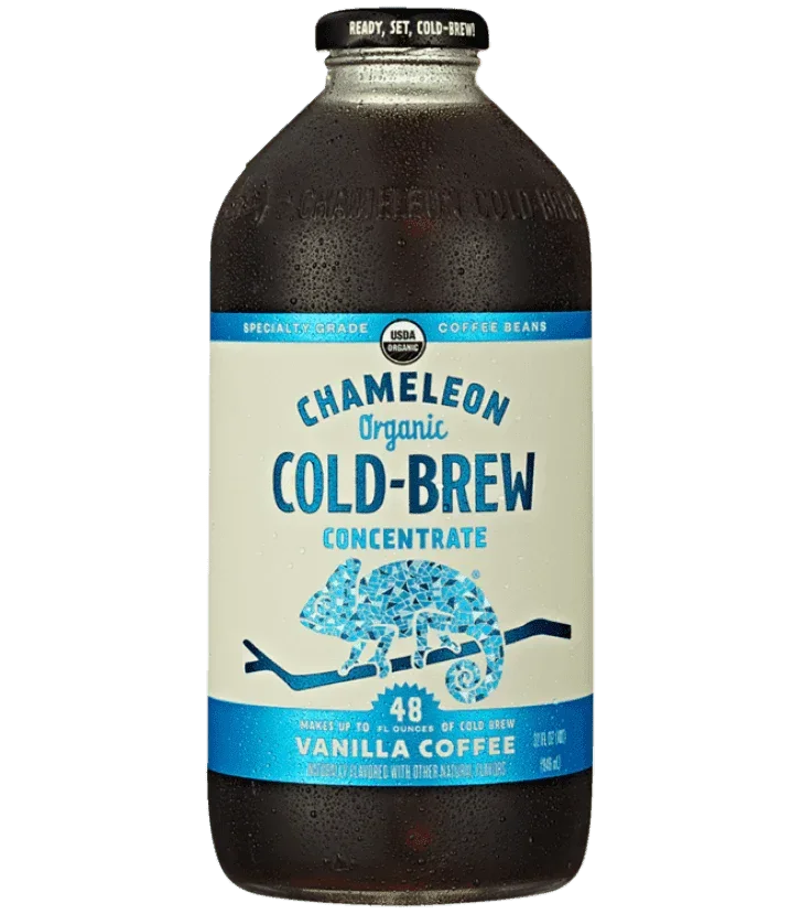 Chameleon Organic Cold Brew Vanilla Coffee Concentrates - 32oz. - East Side Grocery
