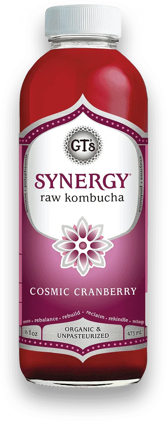 GT'S Synergy Kombucha Cosmic Cranberry 16oz. - East Side Grocery