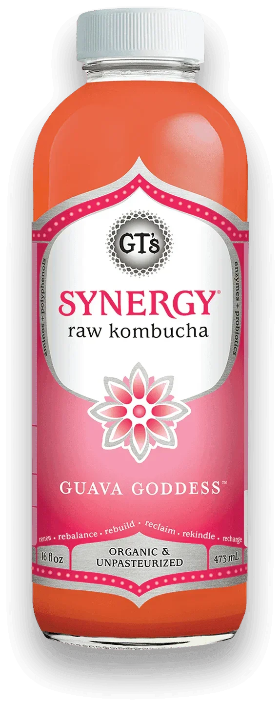 GT'S Synergy Kombucha Guava Goddess 16oz. - East Side Grocery