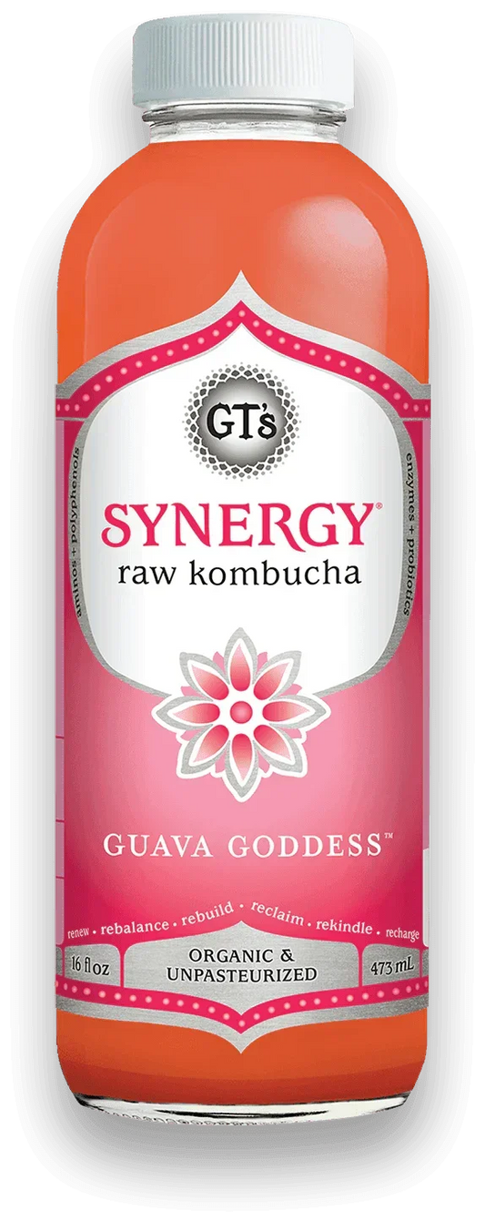 GT'S Synergy Kombucha Guava Goddess 16oz. - East Side Grocery