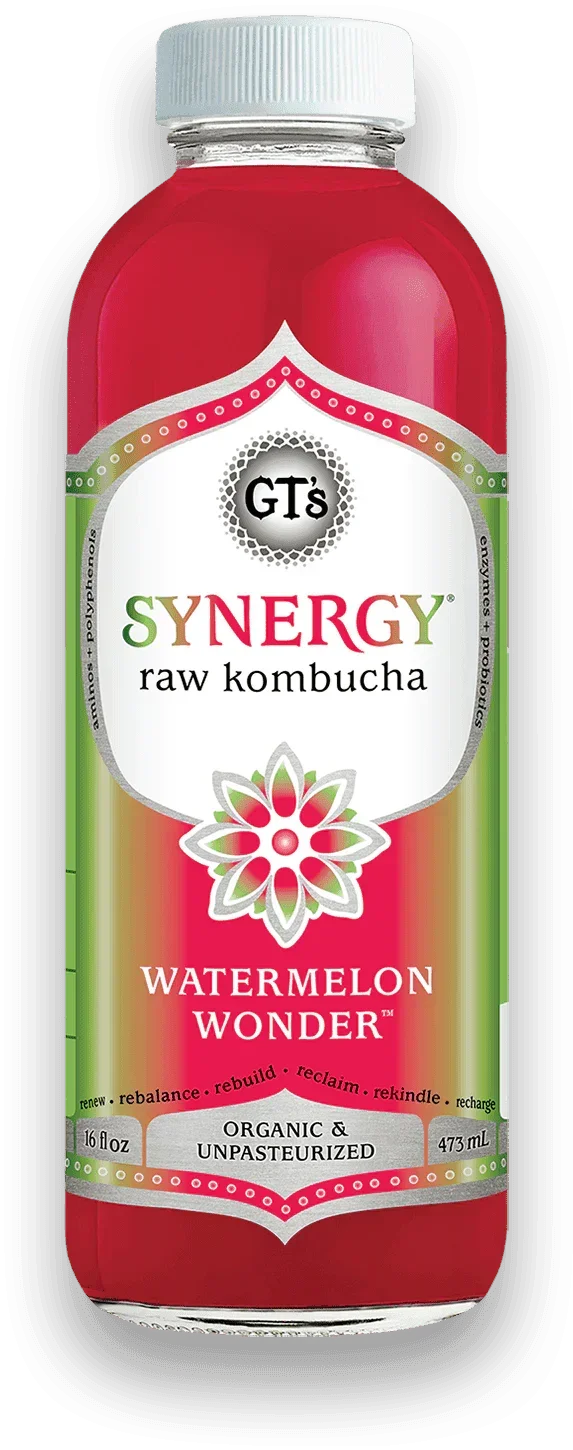 GT'S Synergy Kombucha Watermelon Wonder 16oz. - East Side Grocery