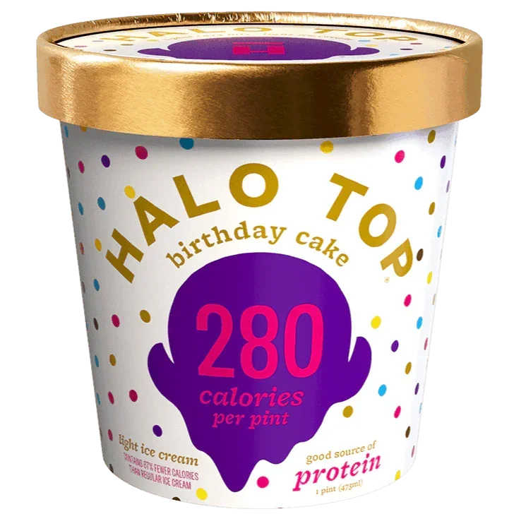 Halo Top Ice Cream Birthday Cake 16oz. - East Side Grocery
