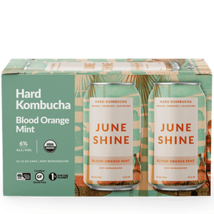 Juneshine Hard Kombucha Blood Orange Mint 12oz. Can - East Side Grocery