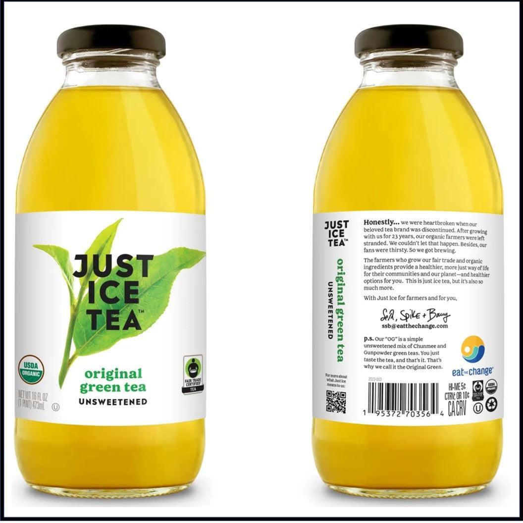 Just Ice Tea Original Green 16oz. - East Side Grocery