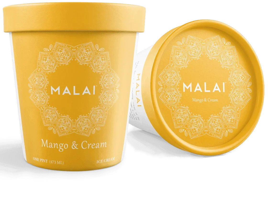 Malai Ice Cream Mango & Cream 1-Pint - East Side Grocery