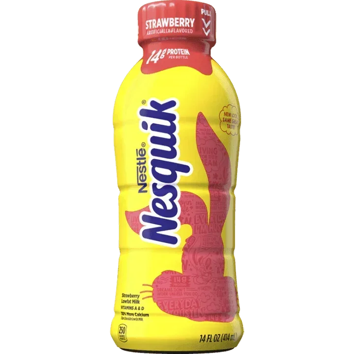 Nesquik Strawberry Lowfat Milk 14oz. - East Side Grocery