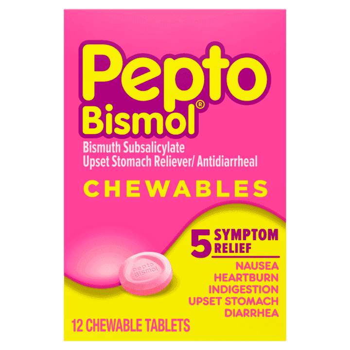 Pepto Bismol - 12 Chewable Tablets - East Side Grocery