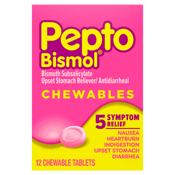 Pepto Bismol - 12 Chewable Tablets - East Side Grocery