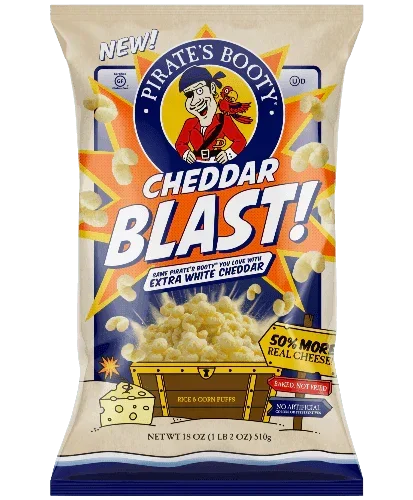 Pirate Brands Pirate's Booty Cheddar Blast - 4 Oz - East Side Grocery
