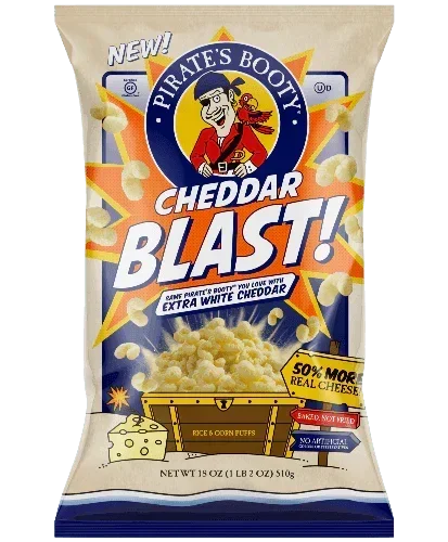 Pirate Brands Pirate's Booty Cheddar Blast - 4 Oz - East Side Grocery