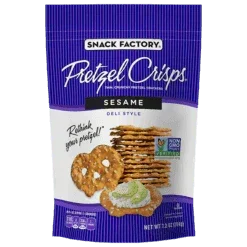 Snack Factory Pretzel Crisps Sesame 7.2oz. - East Side Grocery