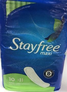 Stayfree Maxi Pads 10ct. - East Side Grocery
