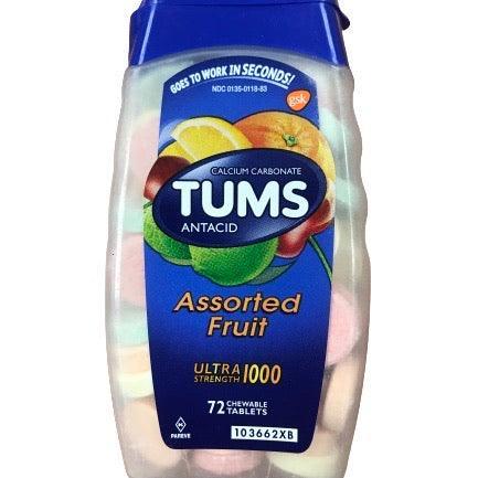 Tums Assorted Fruit 72 Chewable Tablets - East Side Grocery