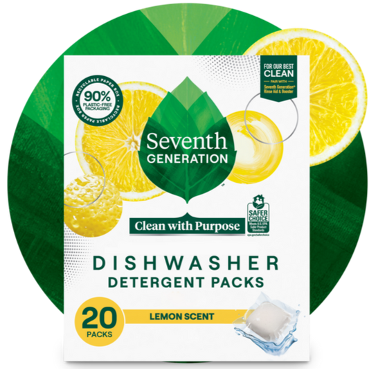 Seventh Generation Dishwasher Pods Lemon 20pk.