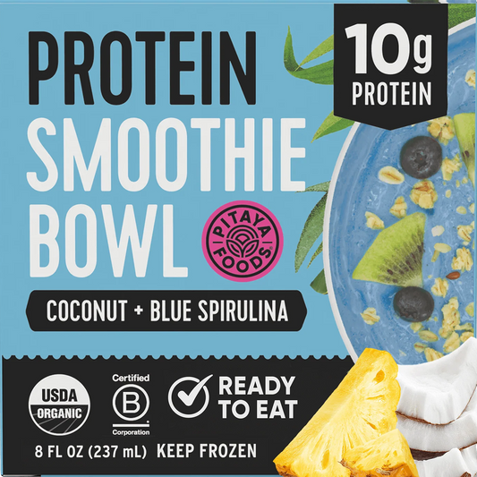 Pitaya Foods Protein Smoothie Bowl Coconut Blue Spirulina 8oz.