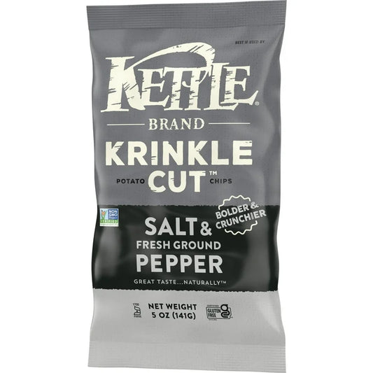 Kettle Chips Krinkle Cut Salt & Pepper  5oz.