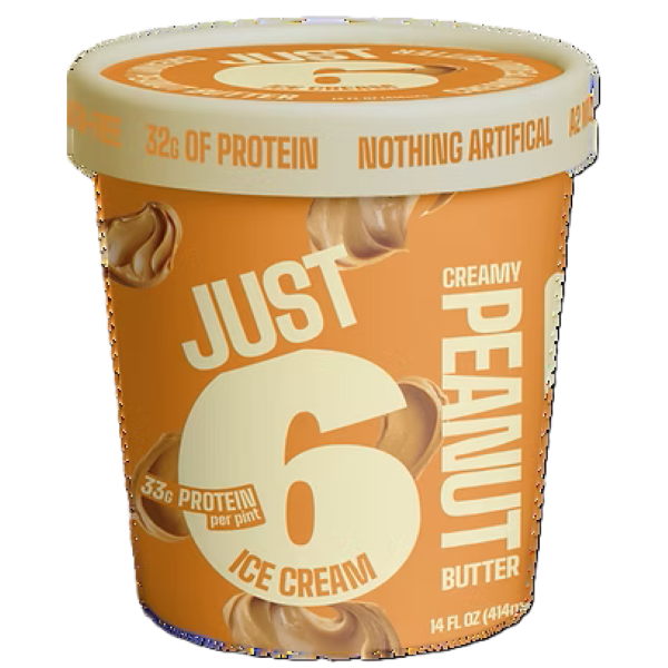 Just 6 Ice Cream Creamy Peanut Butter 14 Fl. oz.